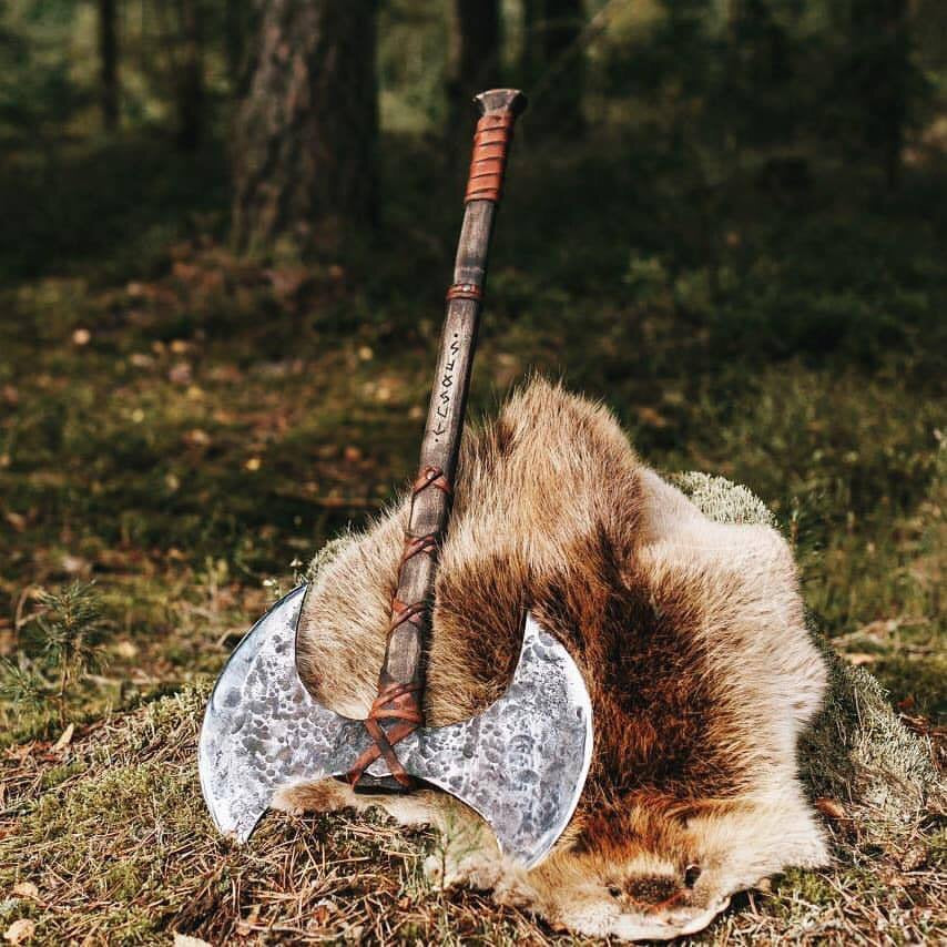 Double Sided Viking Axe – vikingarmoury