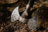Engraved Double Sided Viking Axe - Viking Axes