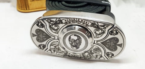 Skull Belt Buckle Knife Holder - Stainless Steel